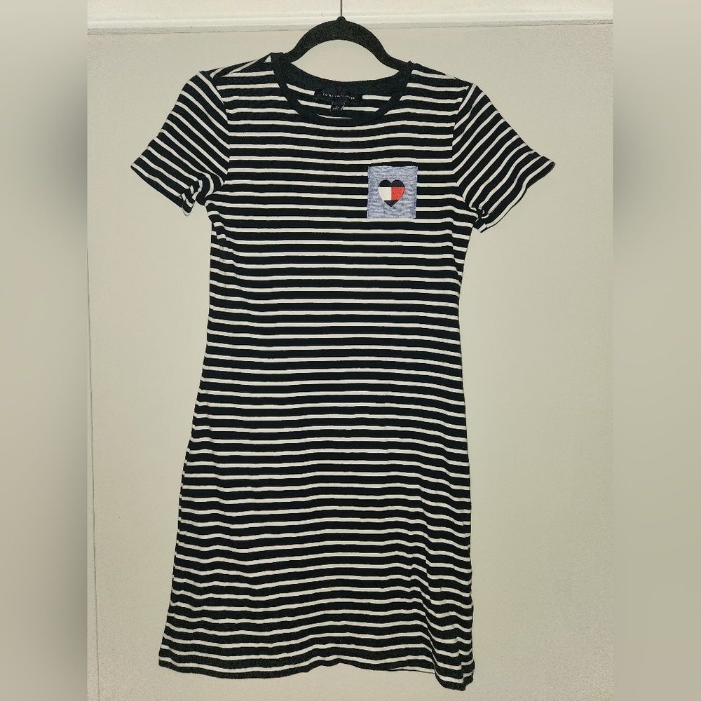Tommy Hilfiger Striped Black and White Dress